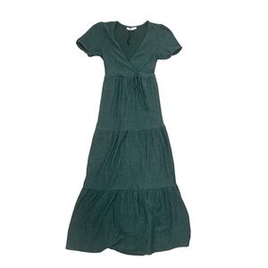 Short-Sleeved Summer Maxi Dress